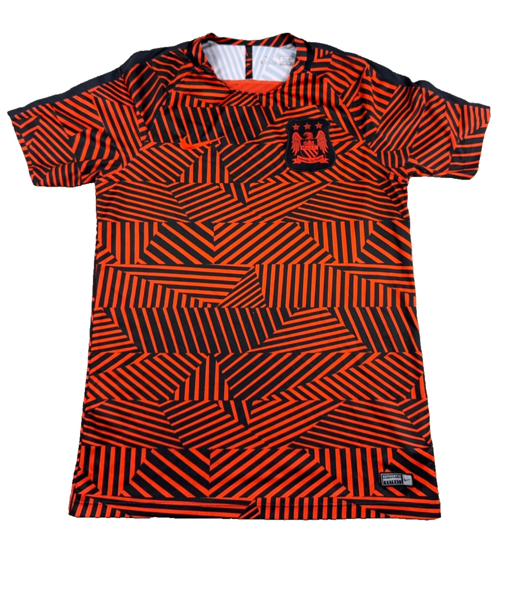 Manchester City Nike Dri-FIT Soccer Shirt Men M Red Black MCFC Football Jersey